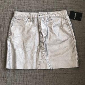 Metallic Mini Skirt
